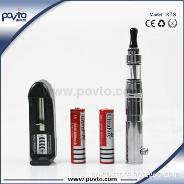 Newest KTS e cigarette kit with shinny metal material for wholesale